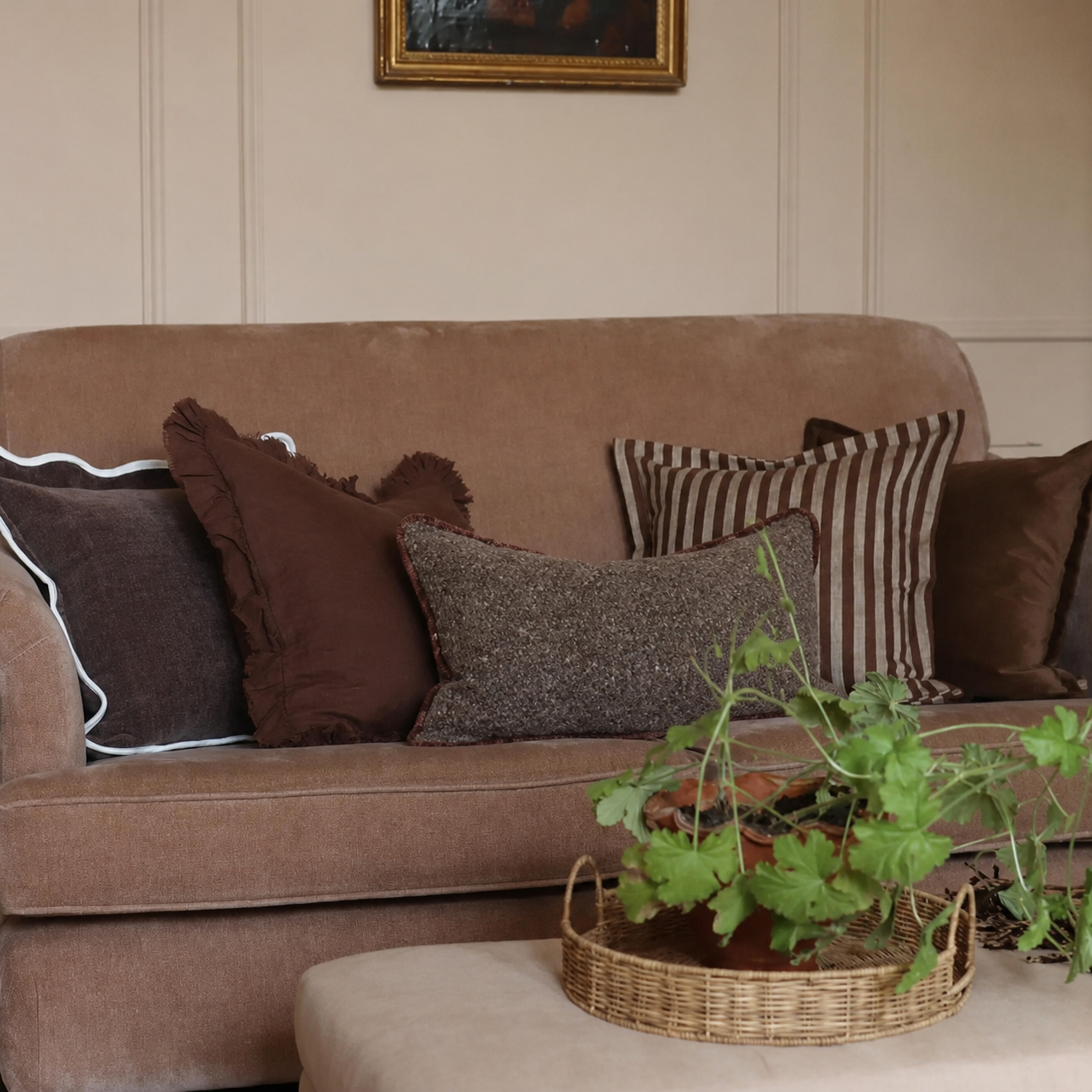 The Brown & Plum Cushion Combination