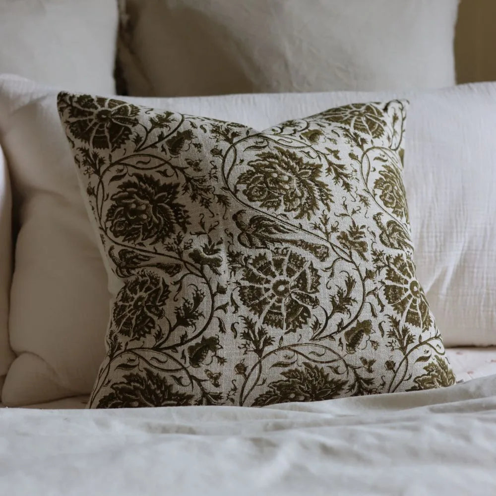 The Large Ivy Olive Cushion Combination