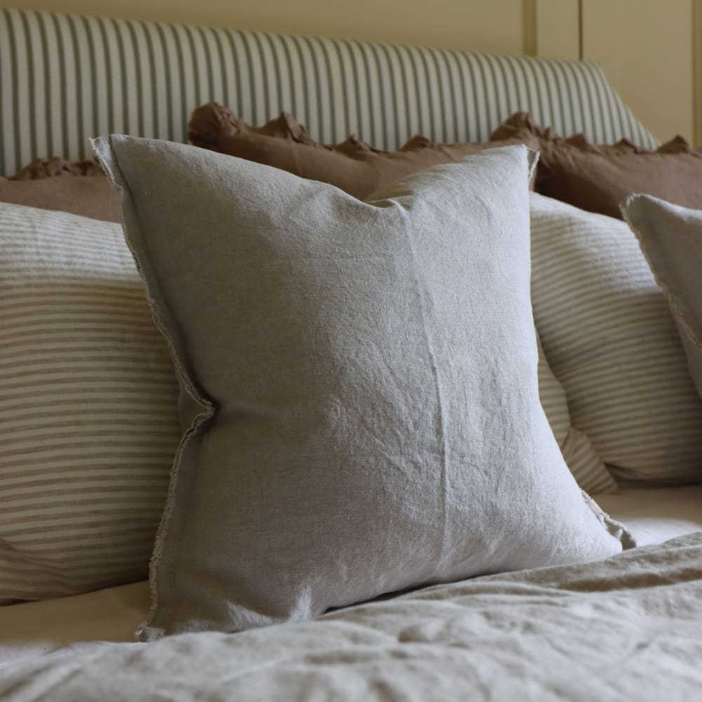 Esmee Natural Beige Linen Cushion 45x45