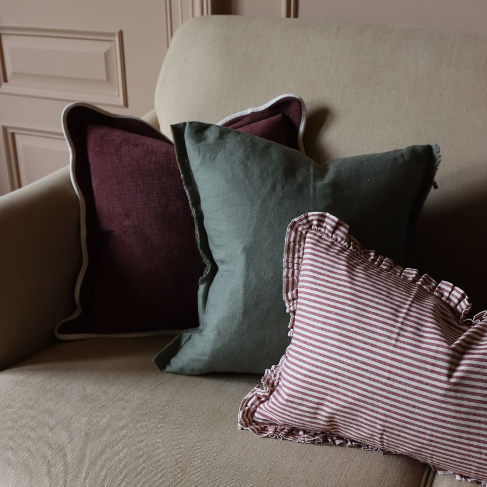 Chloe Plum Scalloped Edge Cushion 45x45