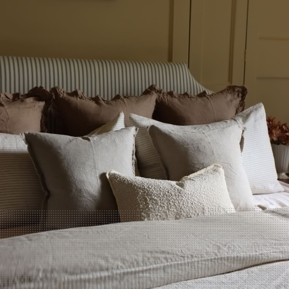 Esmee Natural Beige Linen Cushion 45x45