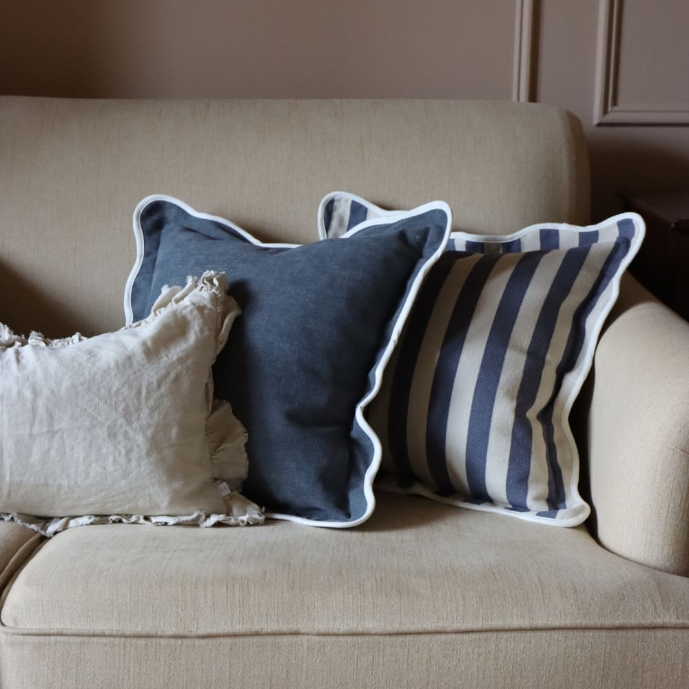 The Navy Stripe Cushion Combination