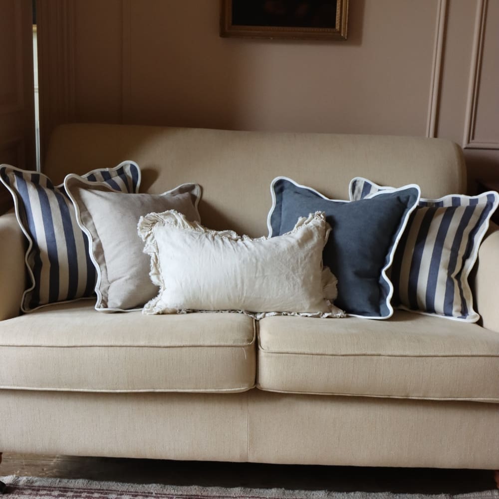 The Navy Stripe Cushion Combination