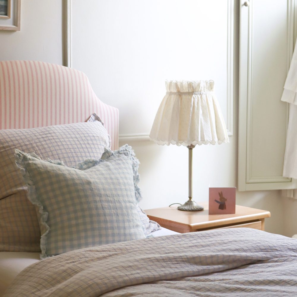 Hallie Blue Gingham Cushion 45x45