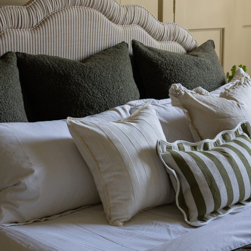 Isla Cream Stripe Cushion 45x45