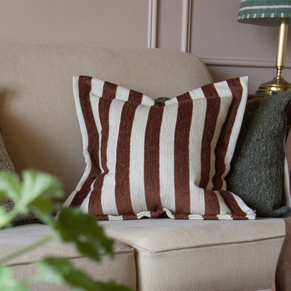 Orla Terracotta Stripe Cushion 45x45