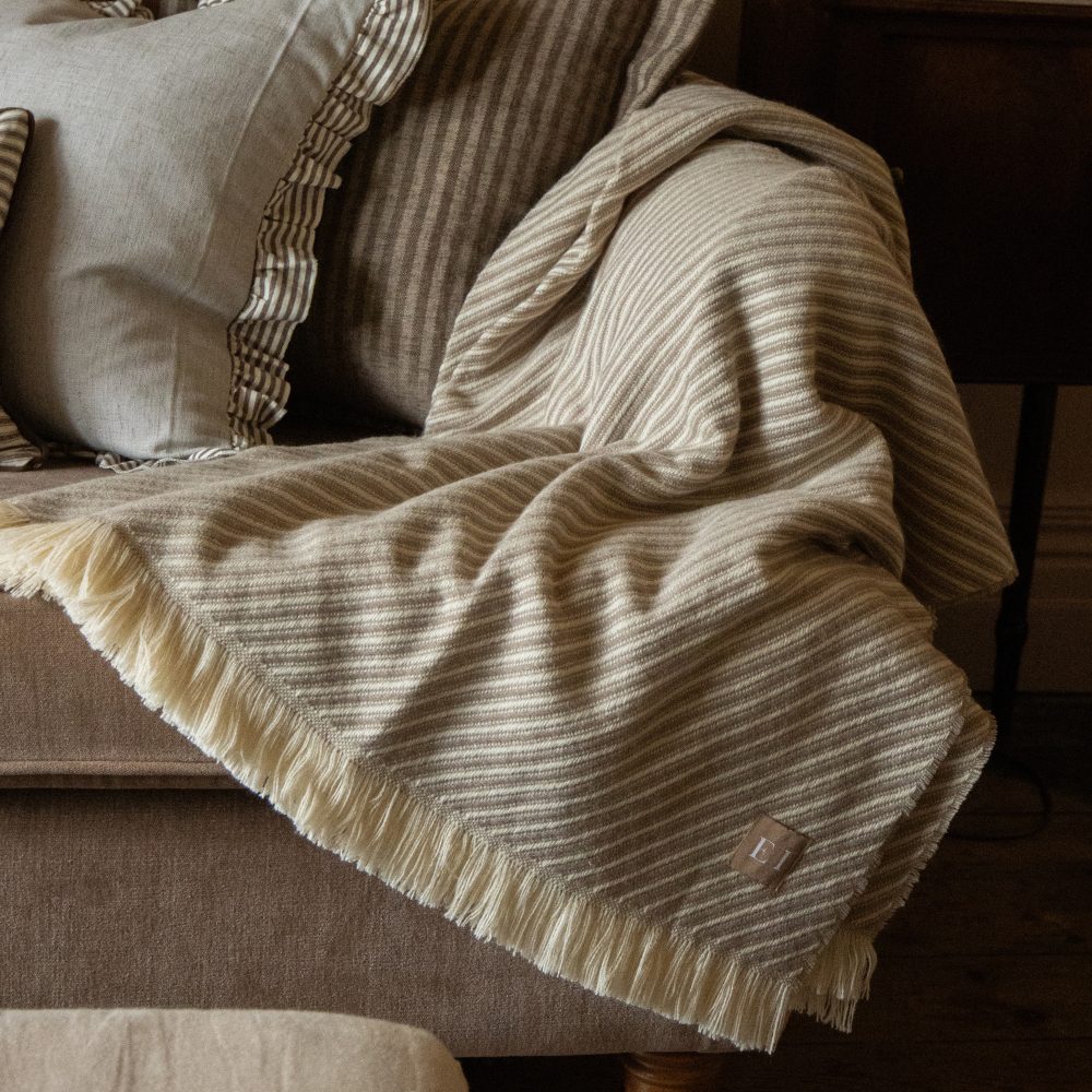 Neutral Stripe Throw