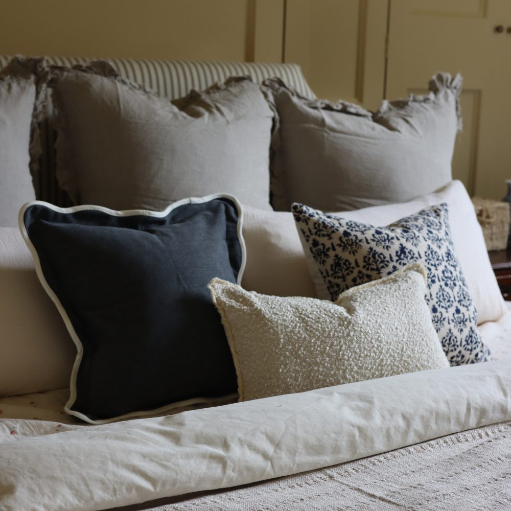 Sofia Cream Boucle Cushion 50x30