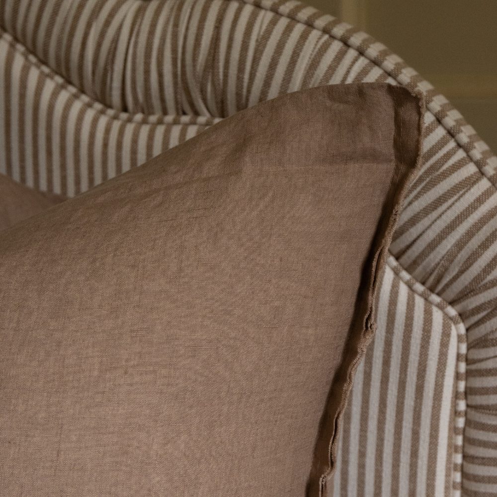 Esmee Coffee Brown Linen Cushion 65x65