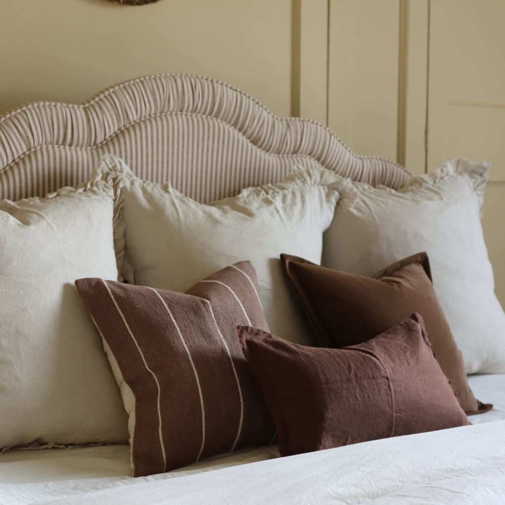 Esmee Dark Brown Linen Cushion 50x30