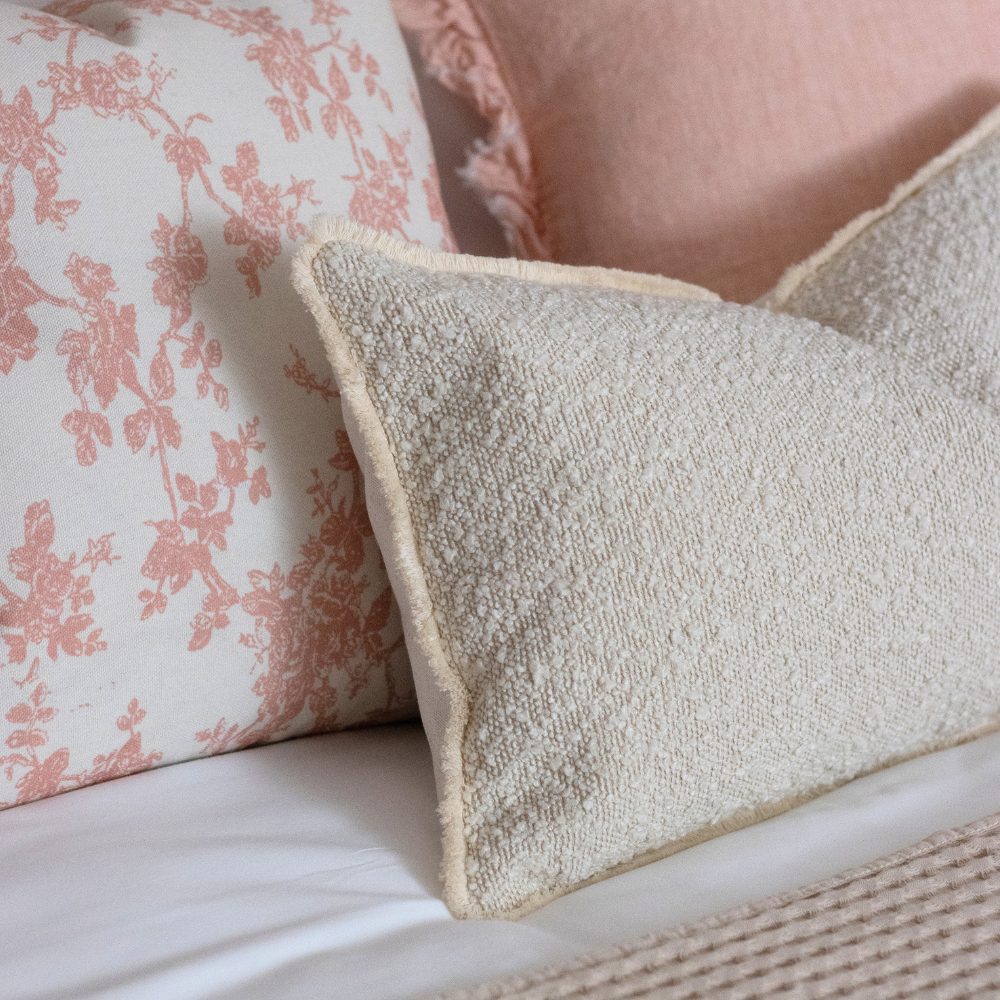 Sofia Cream Boucle Cushion 50x30