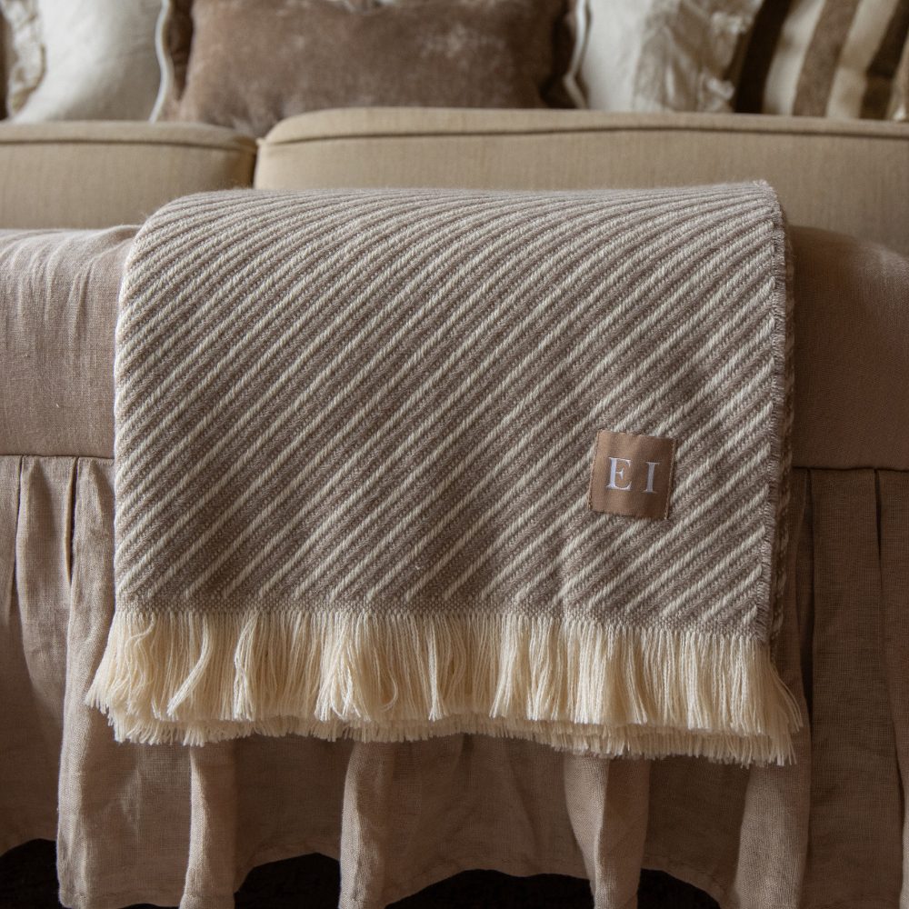Neutral Stripe Throw