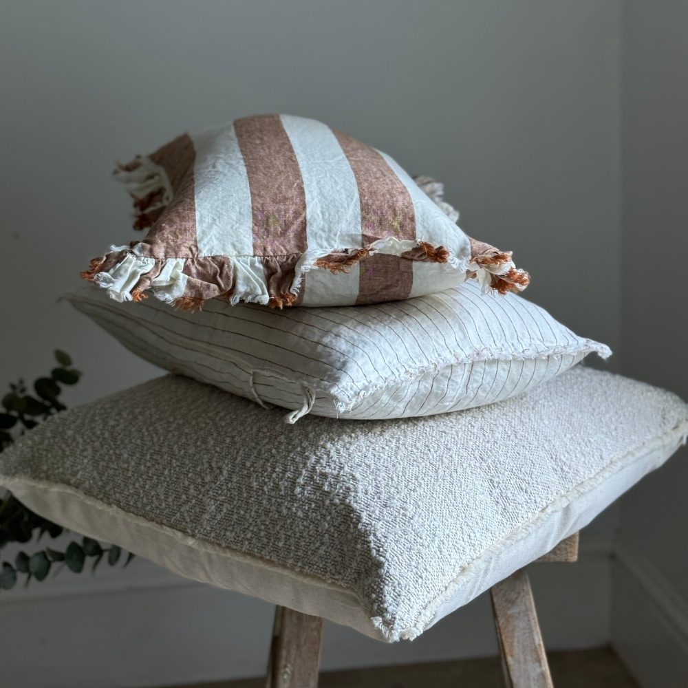 Hallie Rust Wide Stripe Cushion 50x30