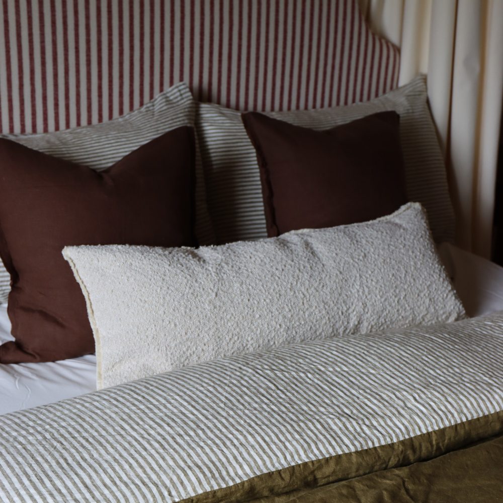 Sofia Cream Boucle Bolster Cushion 80x30