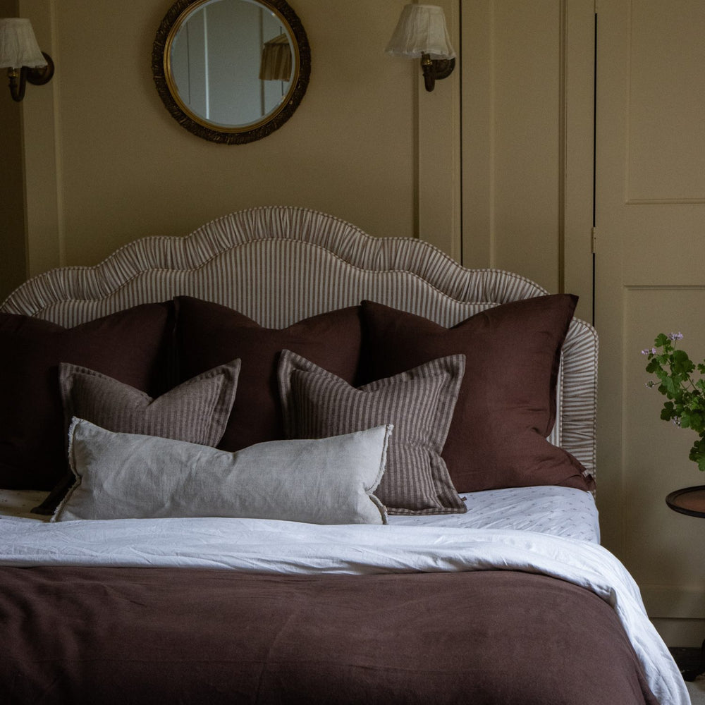 Esmee Dark Brown Linen Cushion 65x65