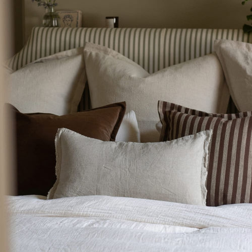 Esmee Natural Beige Linen Cushion 50x30