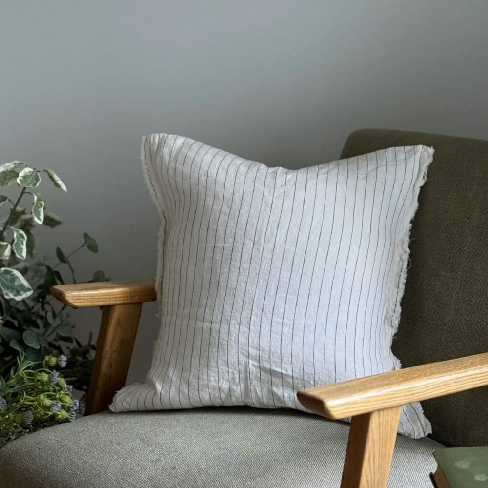 Esmee Rust Pinstripe Cushion 45x45