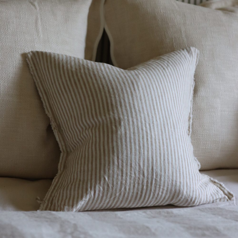 Esmee Light Brown Stripe Cushion 45x45