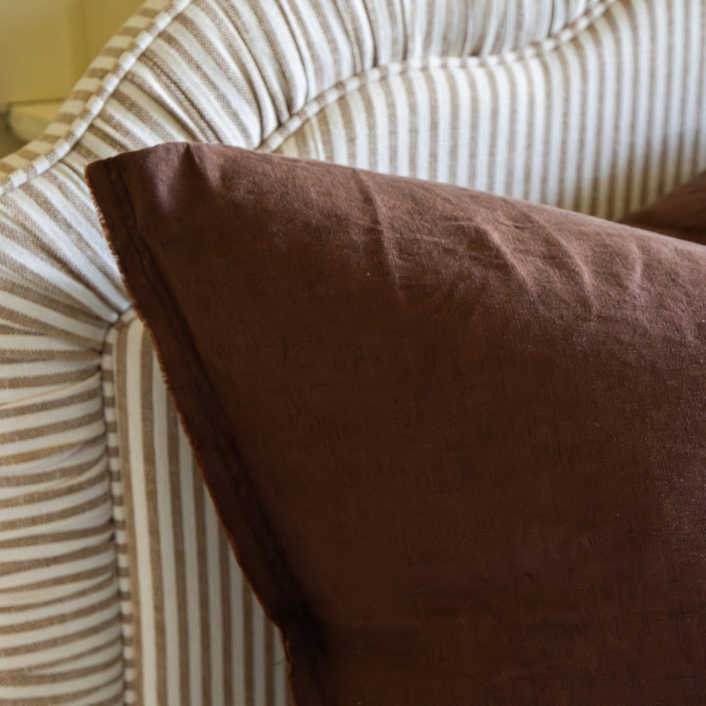 Esmee Dark Brown Linen Cushion 65x65