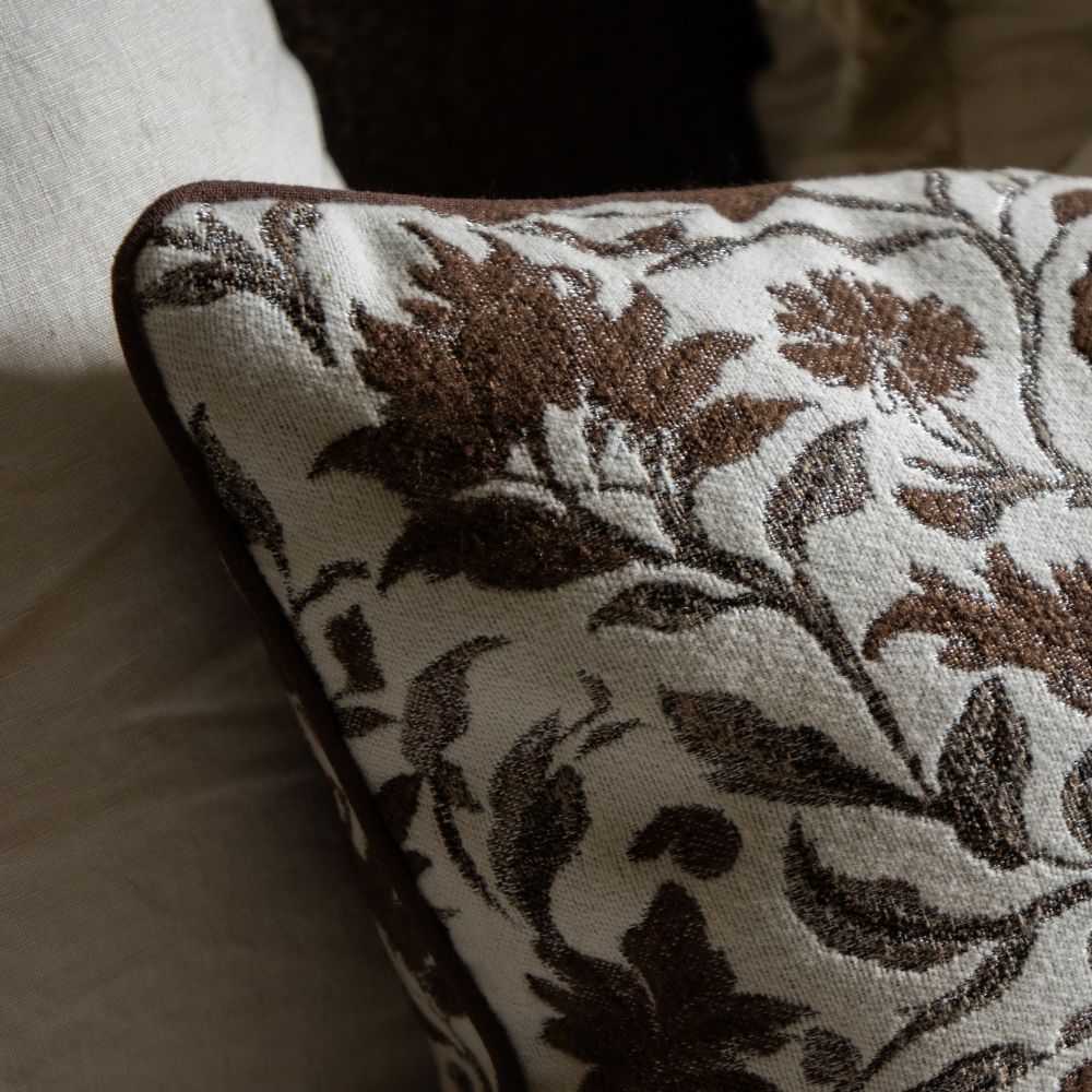 Thea Brown Print Cushion 50x30