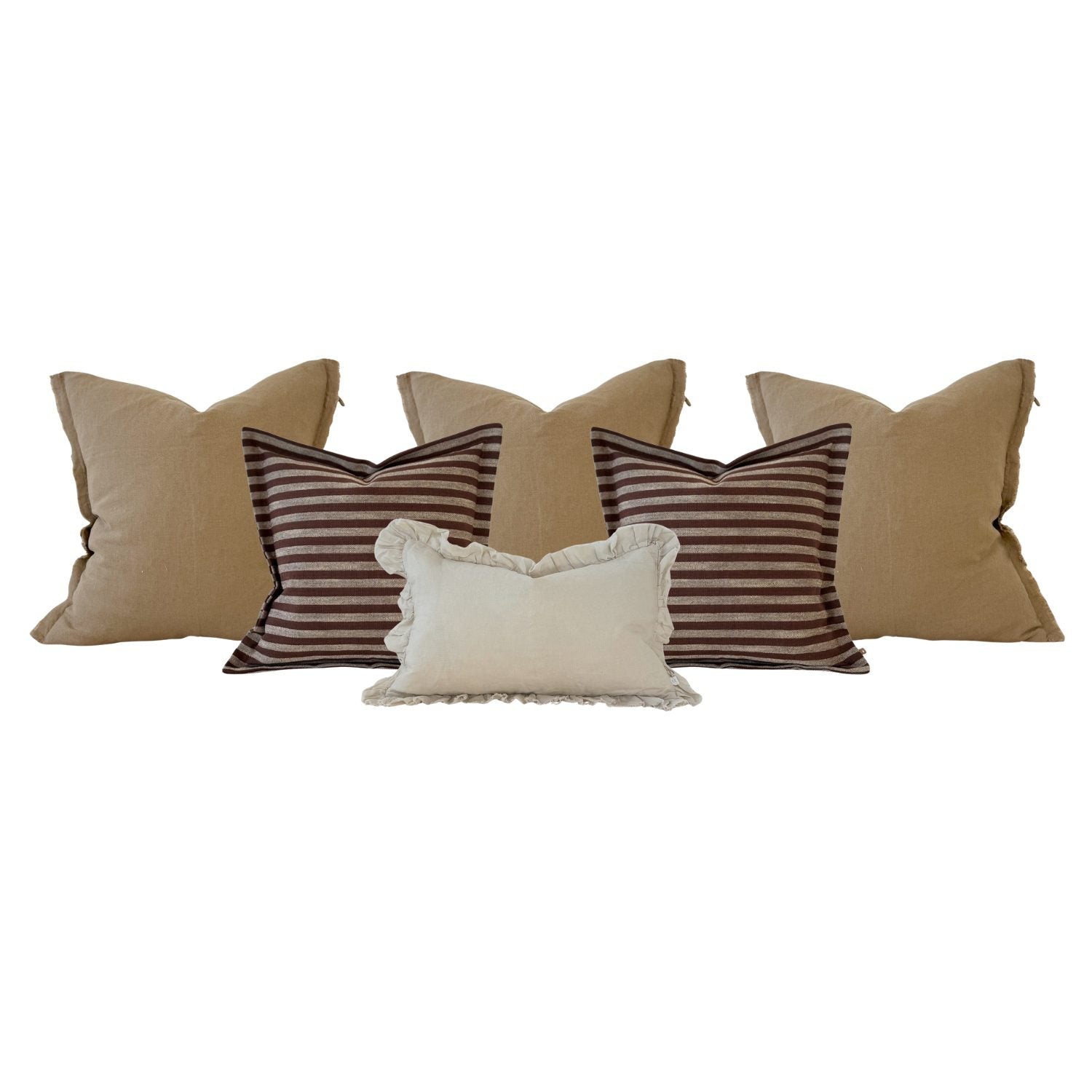The Large Coffee & Cream Cushion Combination