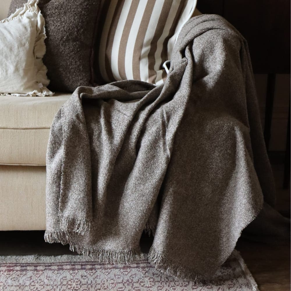 Soft Chocolate Brown Throw