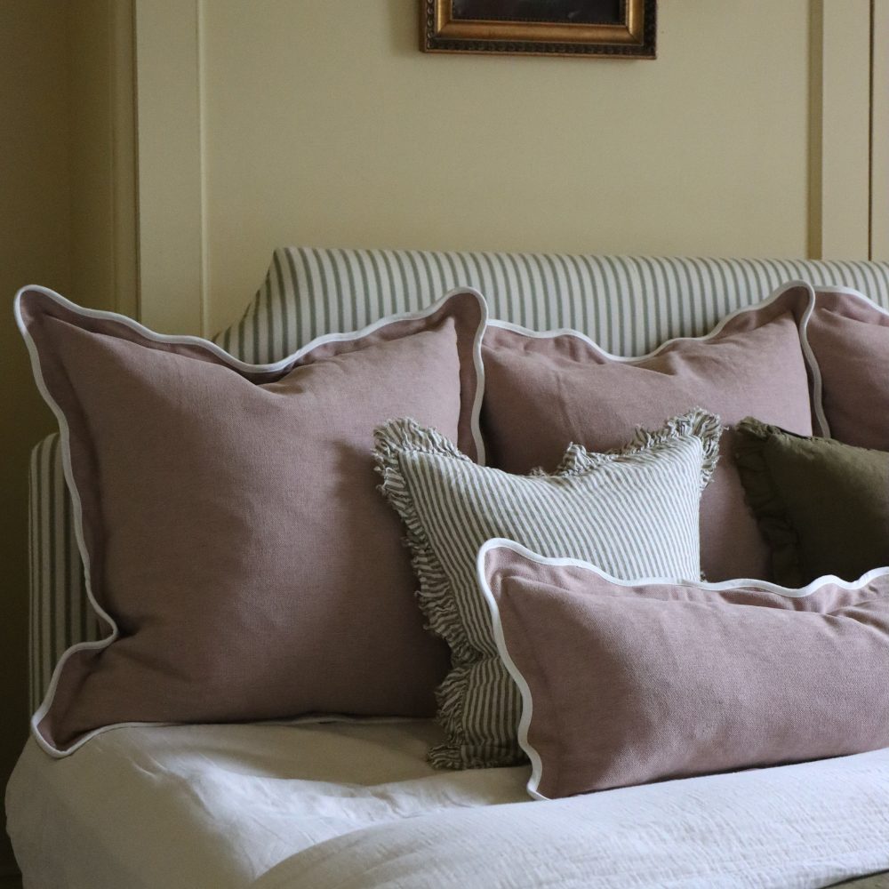 The Large Pink & Olive Cushion Combination