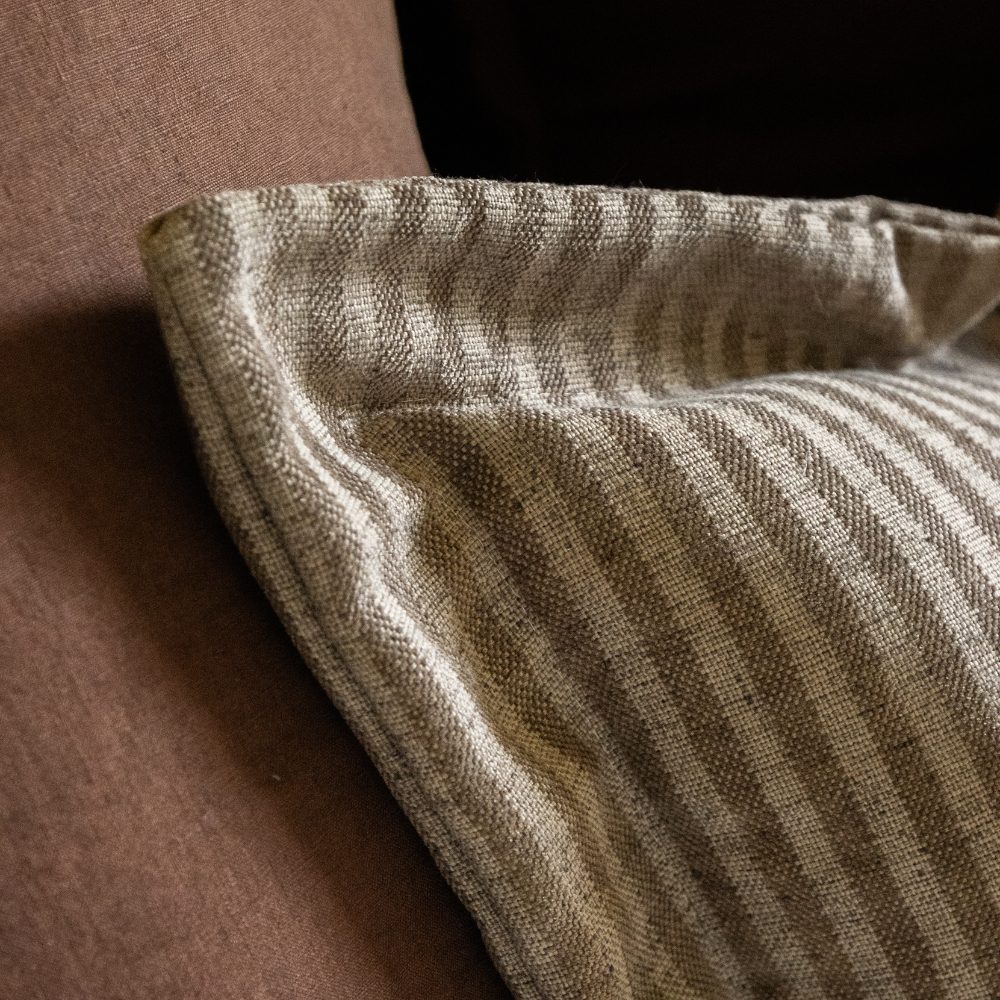 Orla Brown Stripe Cushion 45x45