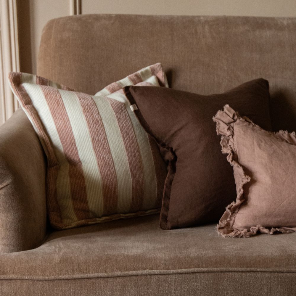 Orla Pink Stripe Cushion 45x45