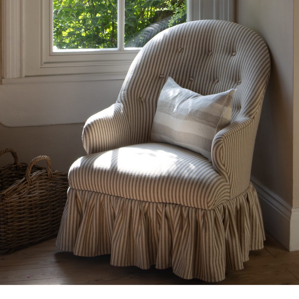 Esmee Natural Wide Stripe Cushion 50x30