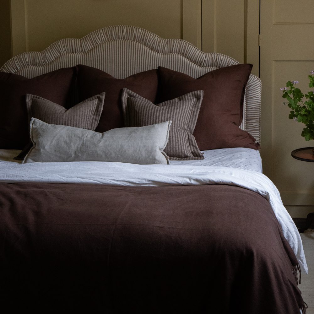 Orla Brown Stripe Cushion 45x45