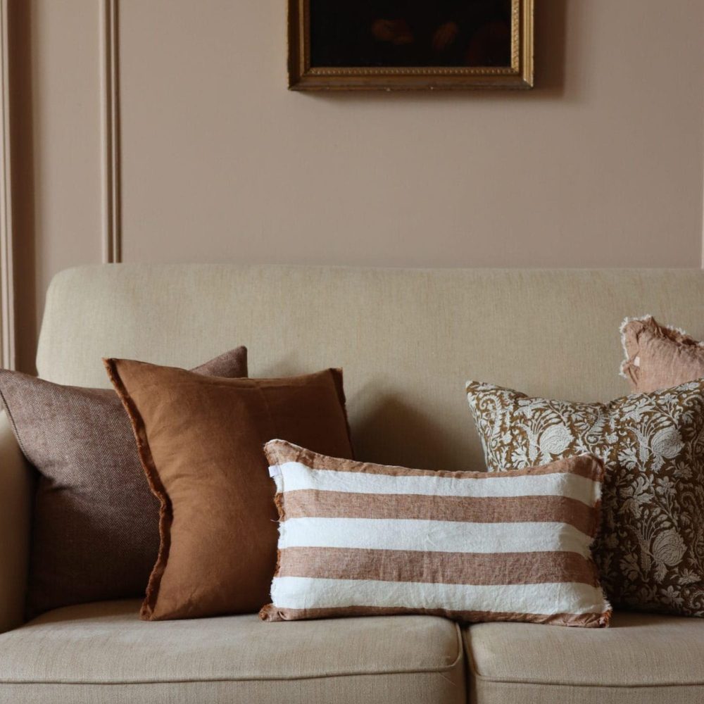 Esmee Rust Linen Cushion 45x45