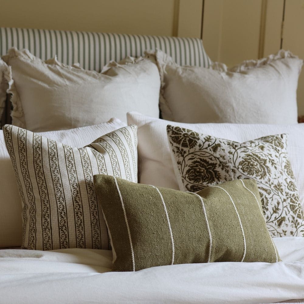 Ivy Olive Floral Print Cushion 45x45