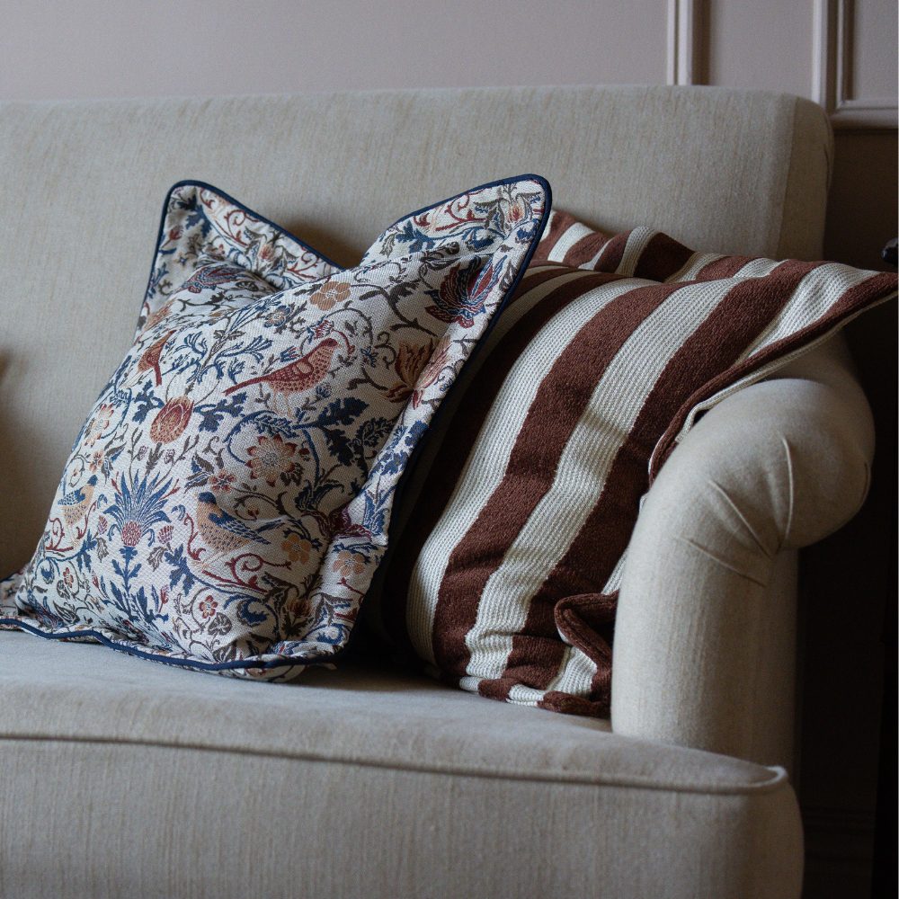 Orla Terracotta Stripe Cushion 45x45