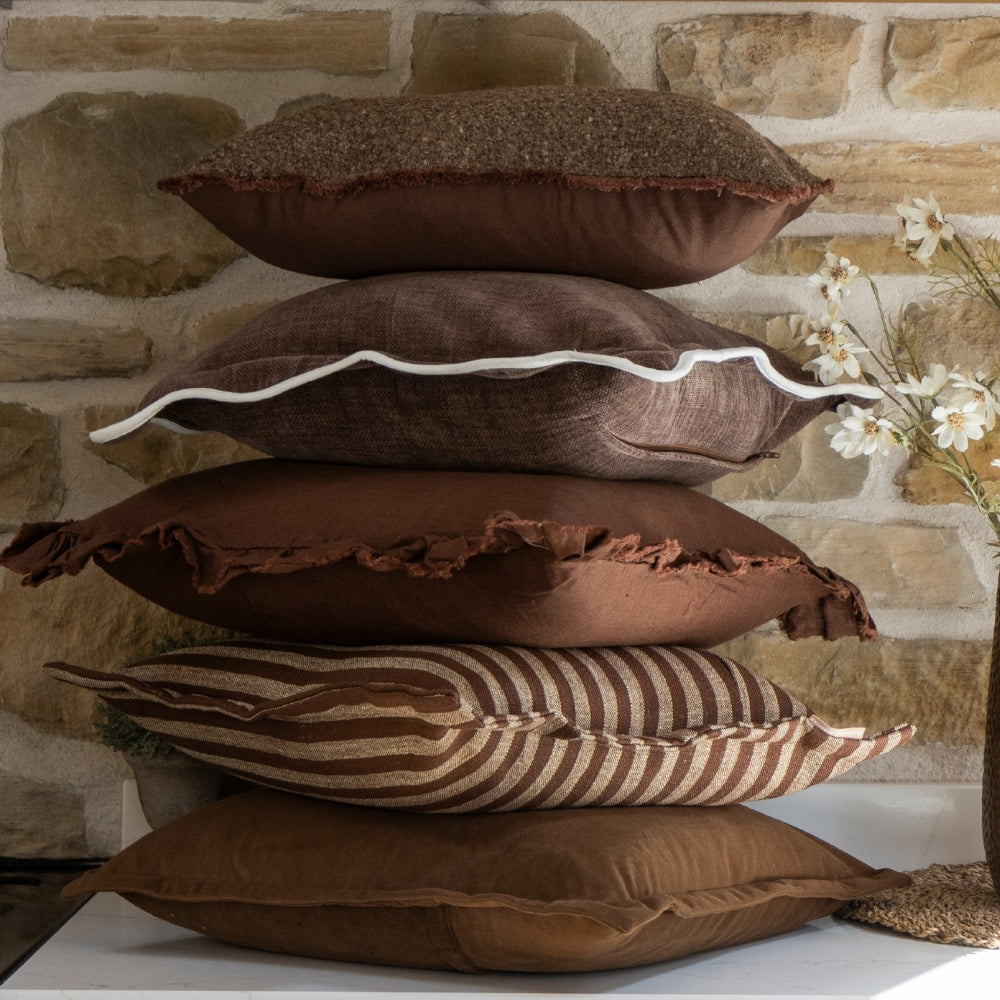 The Brown & Plum Cushion Combination