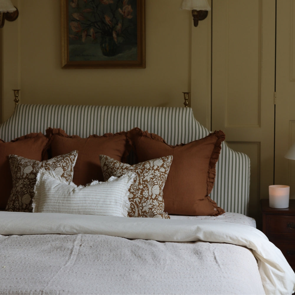 Hallie Rust Linen Cushion 45x45