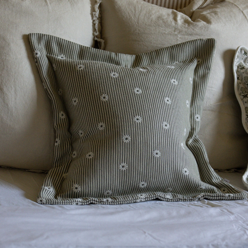 The Large Floral Sage Cushion Combination
