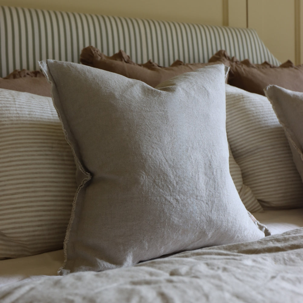 Esmee Natural Beige Linen Cushion 45x45