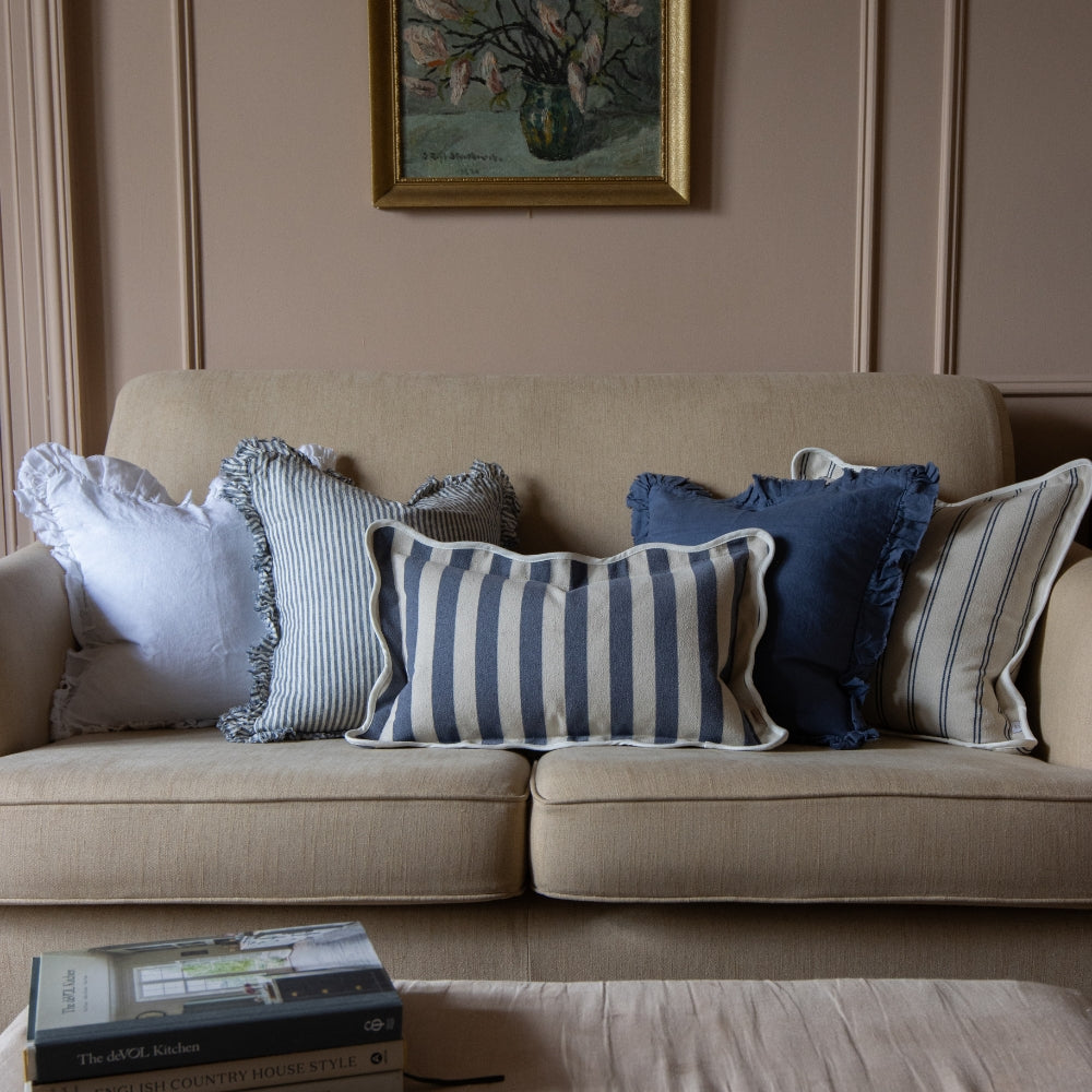 The French Blue Cushion Combination