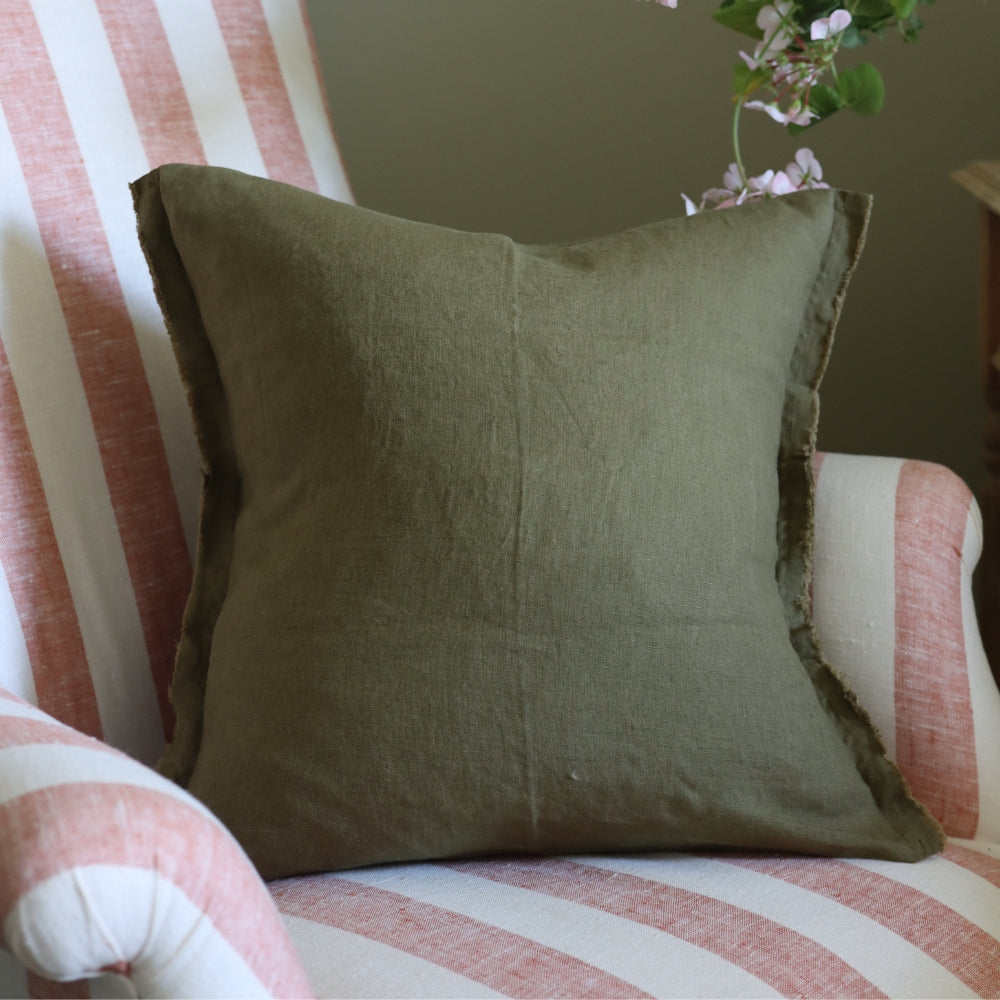The Large Olive and Brown Cushion Combination