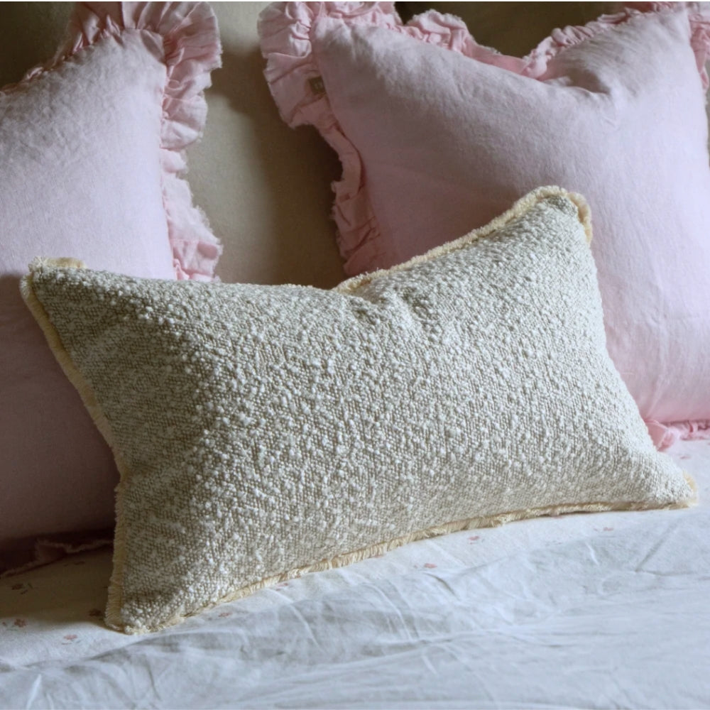 Sofia Cream Boucle Cushion 50x30