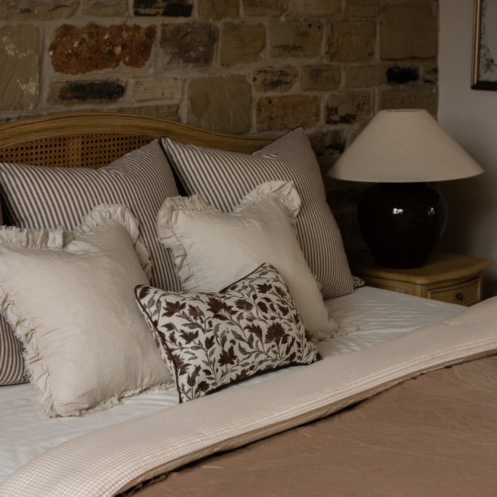Florence Dark Brown Stripe Cushion 65x65