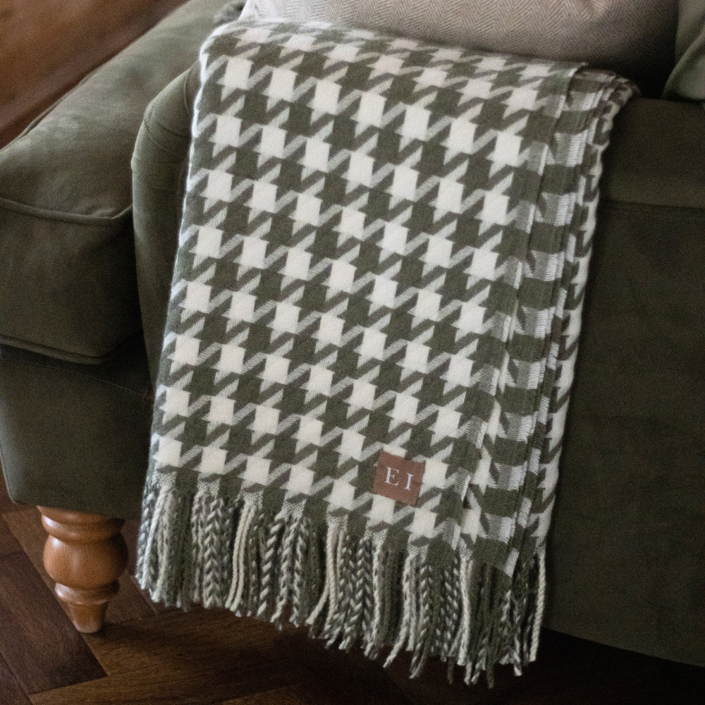 Olive And Cream Throw