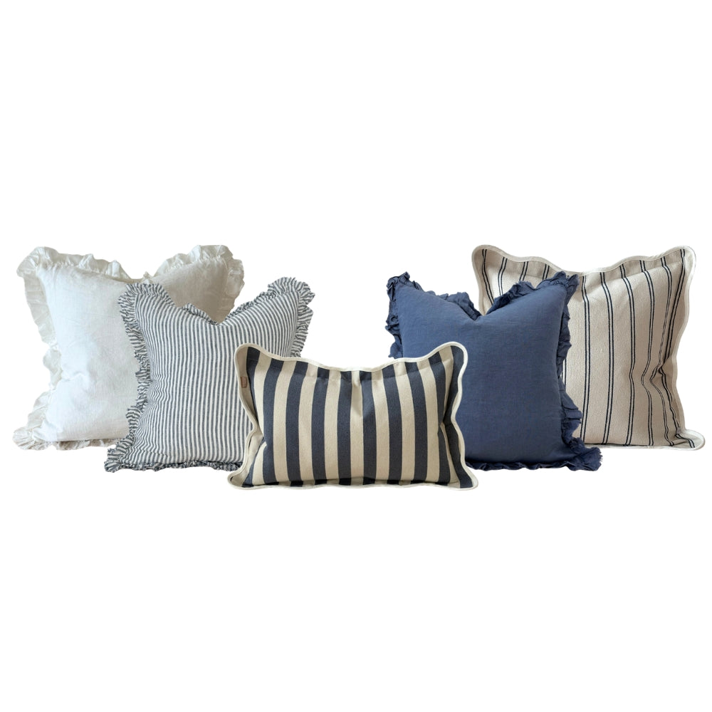The French Blue Cushion Combination
