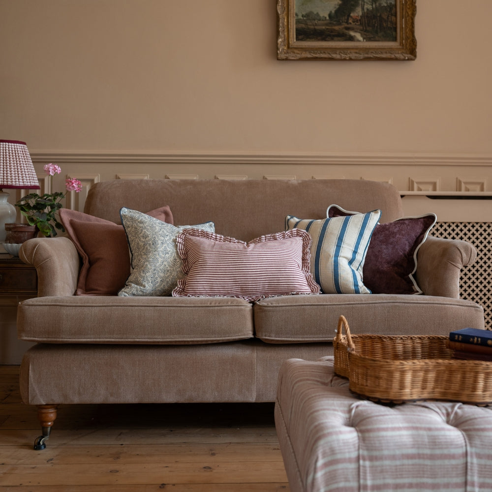 Aubrey Navy Print Cushion 45x45