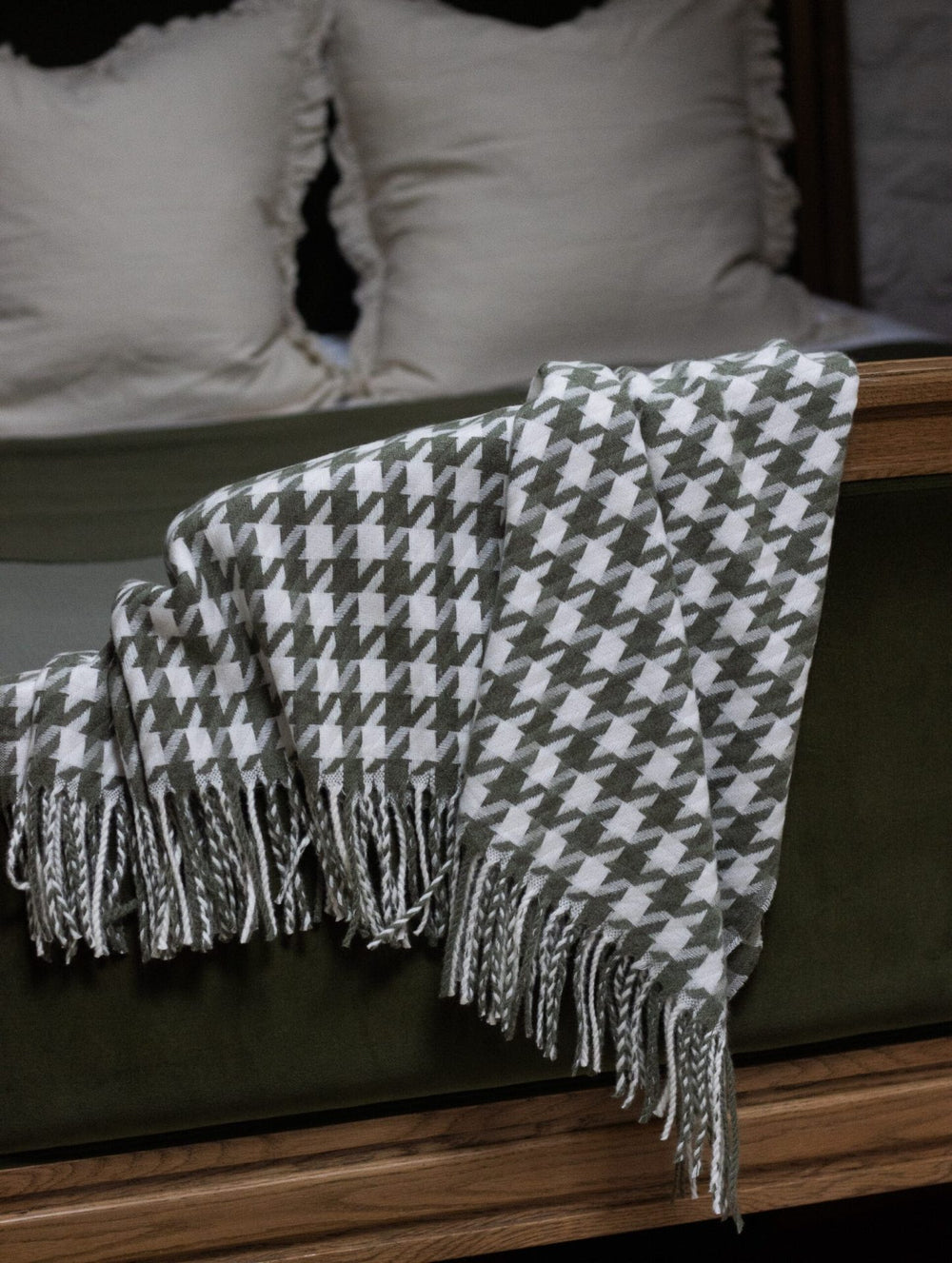 Olive And Cream Throw