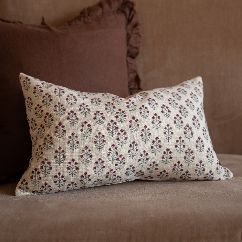 Ivy Floral Print Cushion 50x30