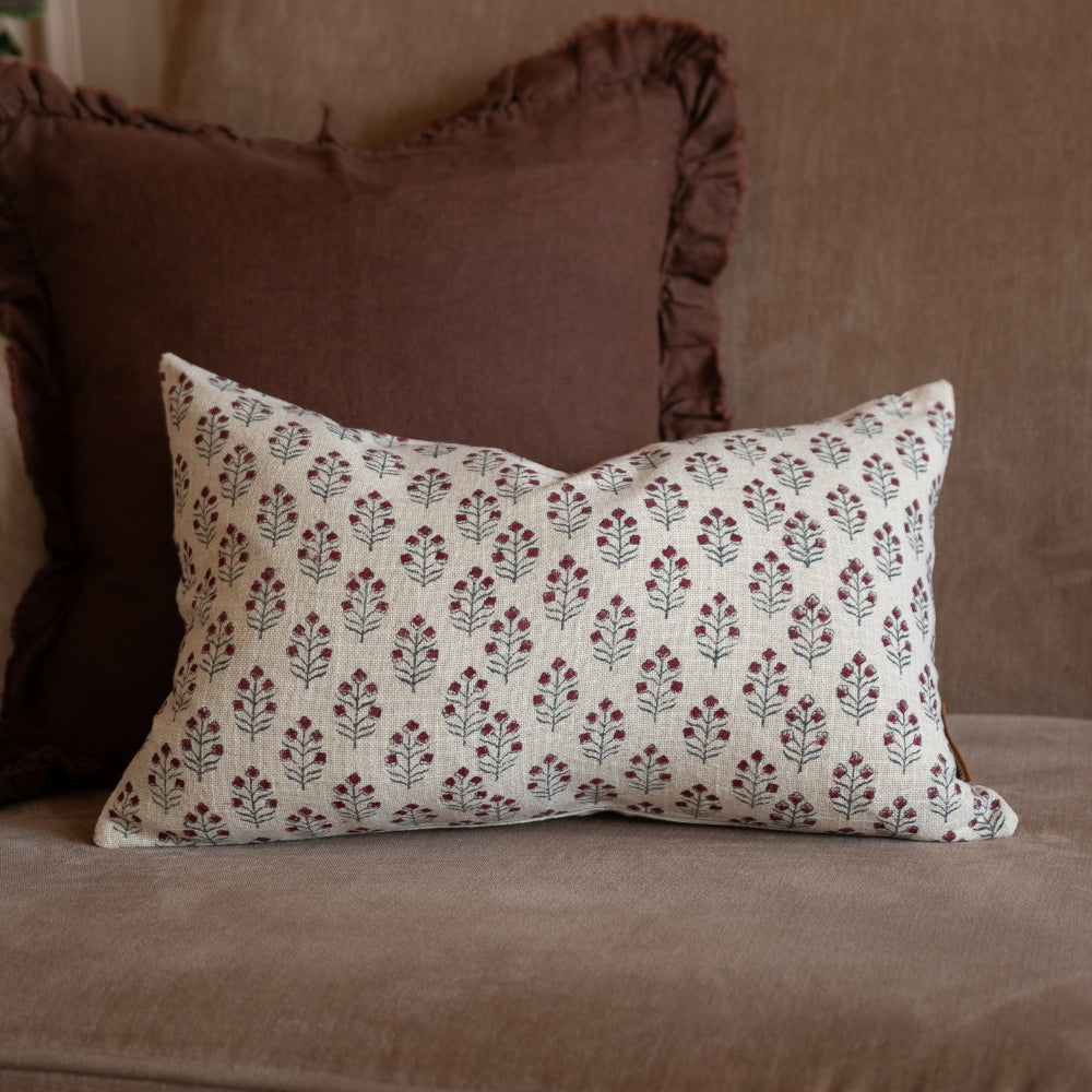 Ivy Floral Print Cushion 50x30