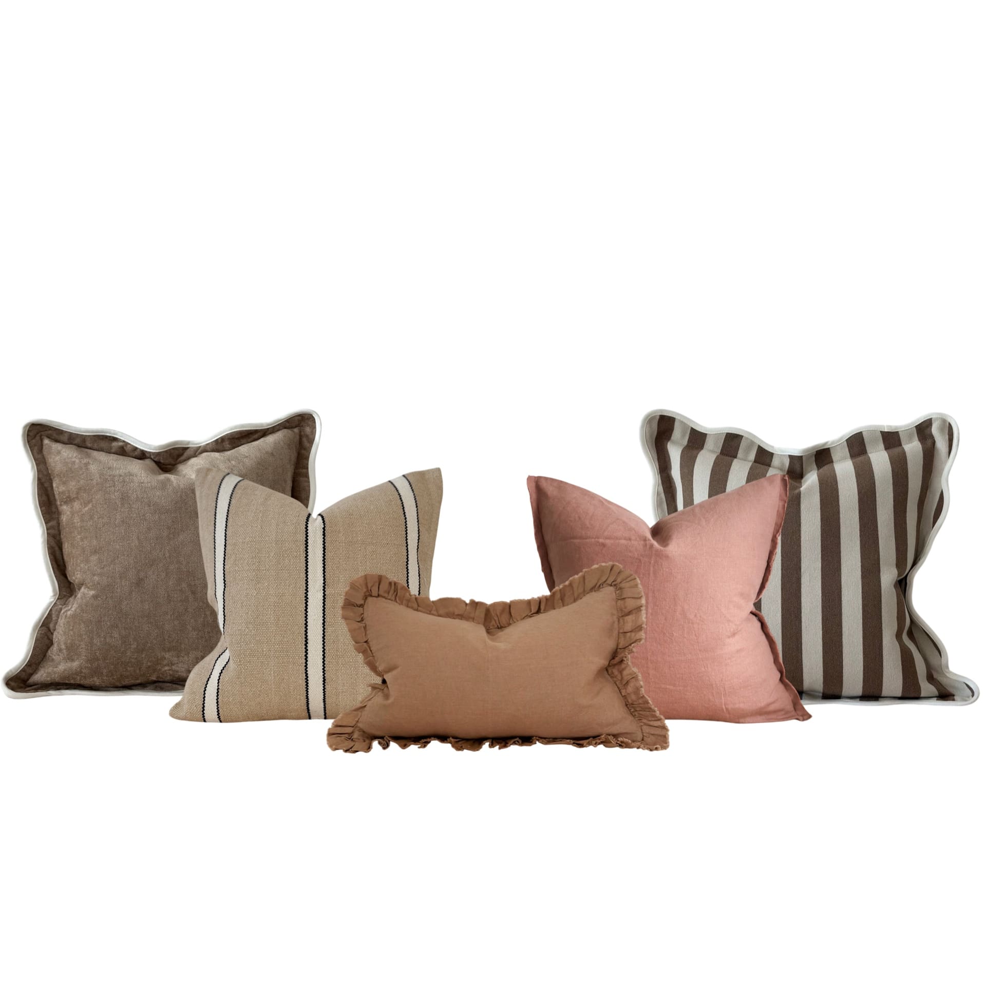The Pink and Brown Cushion Combination