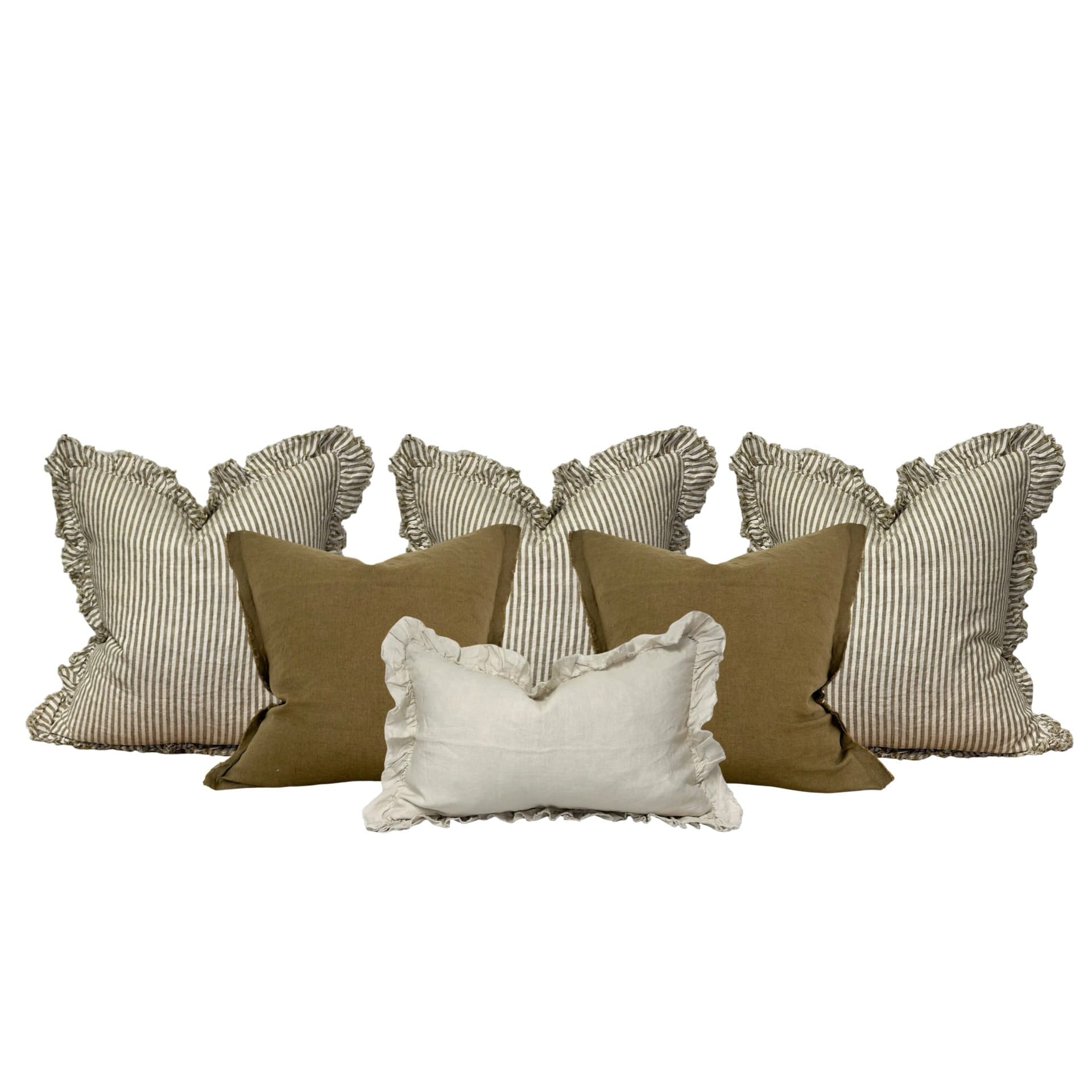 The Large Dark Olive Cushion Combination